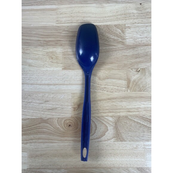 Vintage Foley Serving Spoon Nylon Plastic Cobalt Blue Kitchen Cooking Utensil - Picture 2 of 7